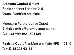 Aramtus Capital GmbH Imprint